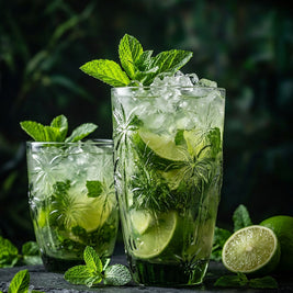 The Palm Breeze Water Glass - Green