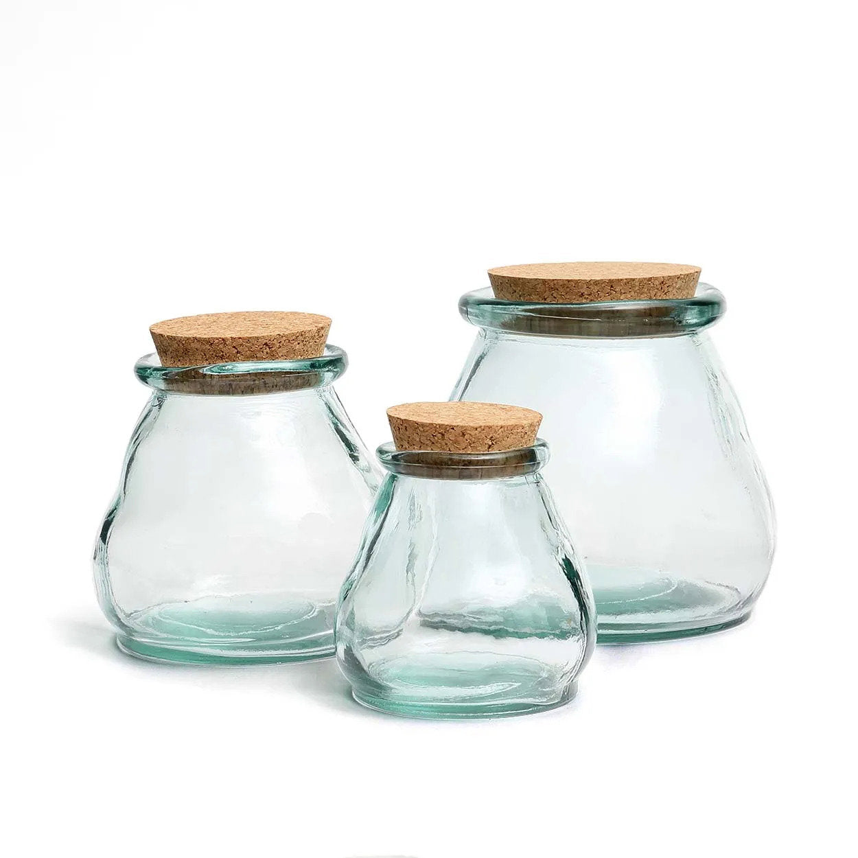 The Belly Glass Pot - Blue - Large