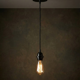 Ceiling Lamp Fitting - Black - 1 Fitting