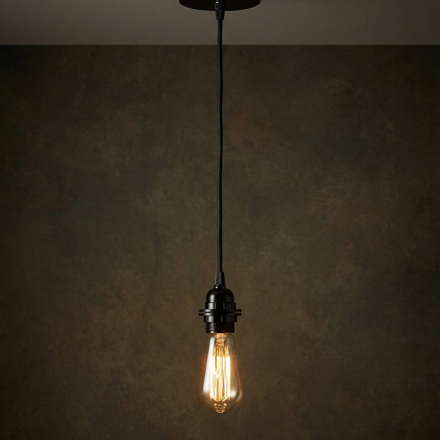 Ceiling Lamp Fitting - Black - 1 Fitting