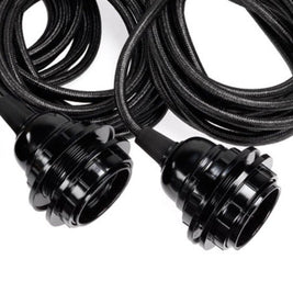 Ceiling light fittings - black - set of 3