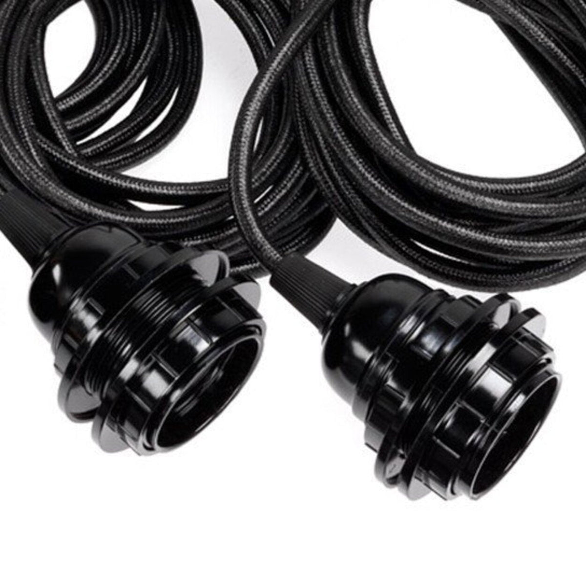Ceiling light fittings - black - set of 3