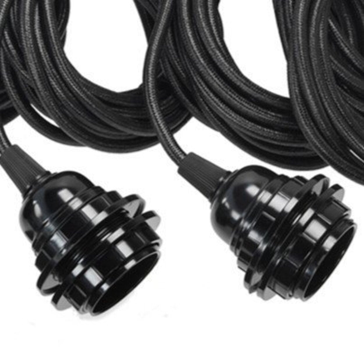 Black ceiling light fittings - set of 5