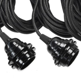 Black ceiling light fittings - set of 5