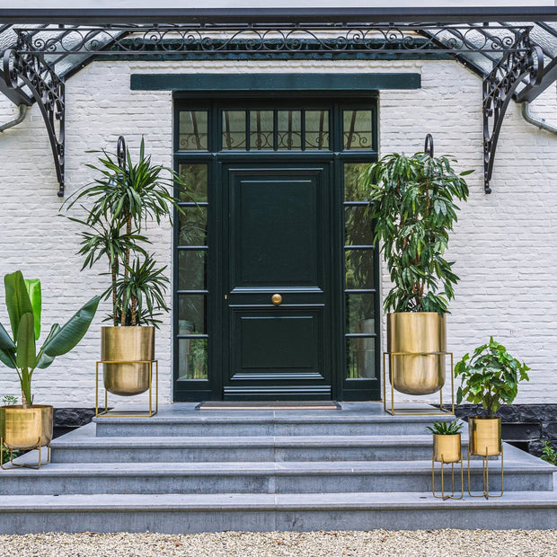 The Brass Planter on Stand - Brass - XL