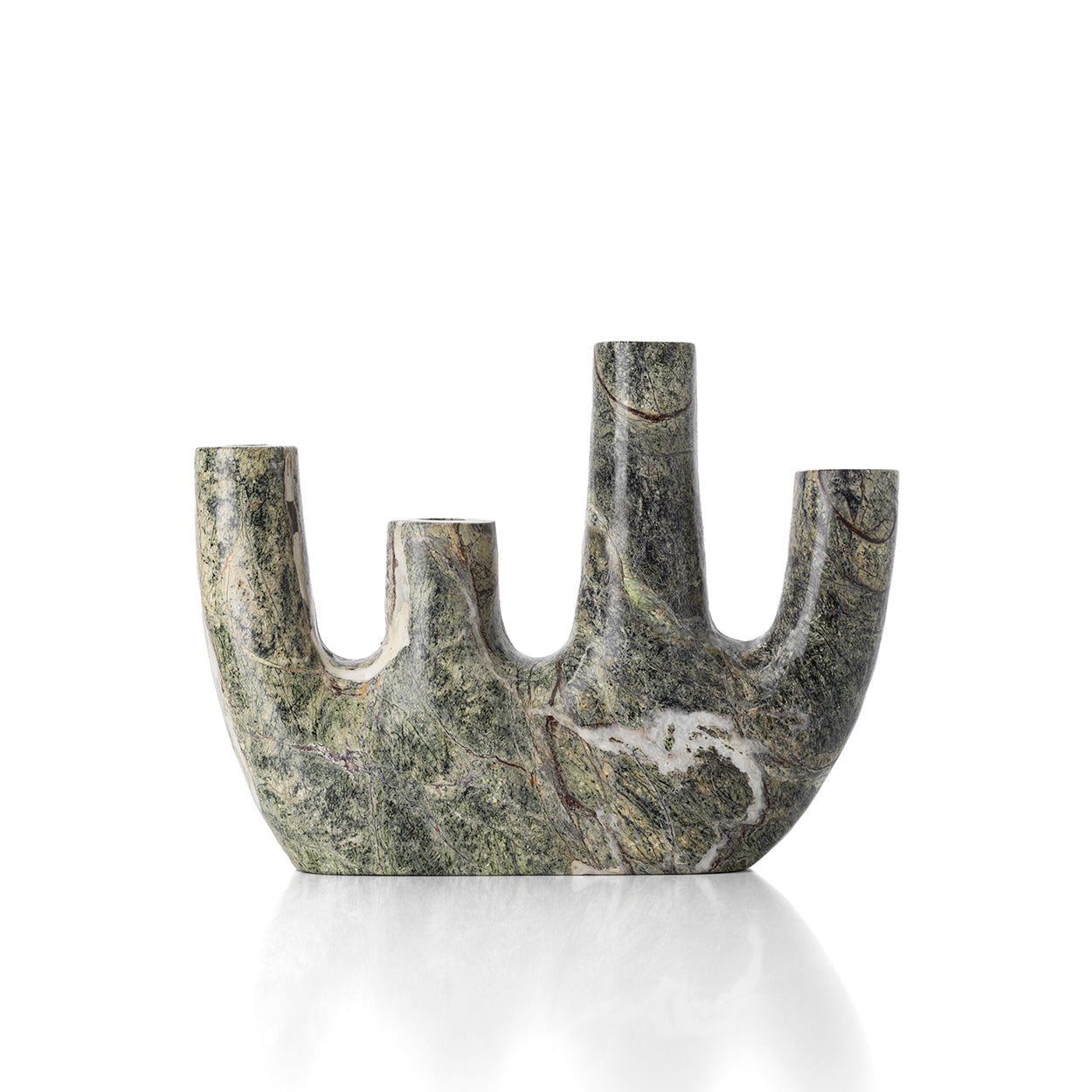 The Bidasar Marble Vase - Green - Tall