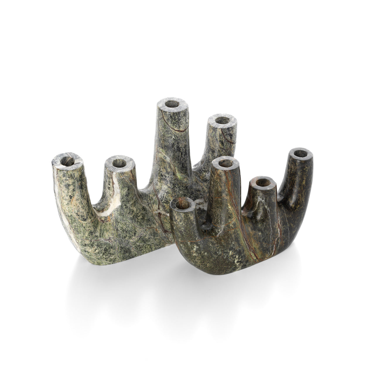 The Bidasar Marble Vase - Green - Tall