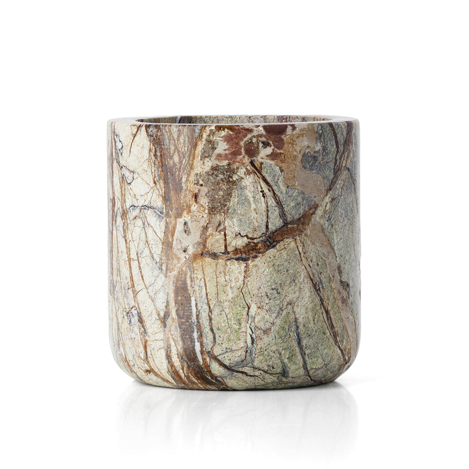 The Bidasar Marble Planter - Green