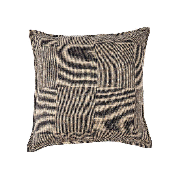 The Bloc Party Cushion Cover - Black/Natural - 50 x 50 cm