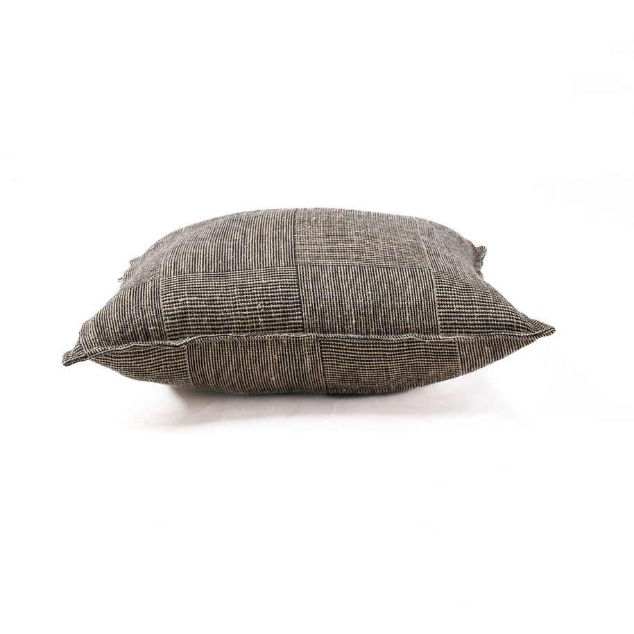 The Bloc Party Cushion Cover - Black/Natural - 50 x 50 cm
