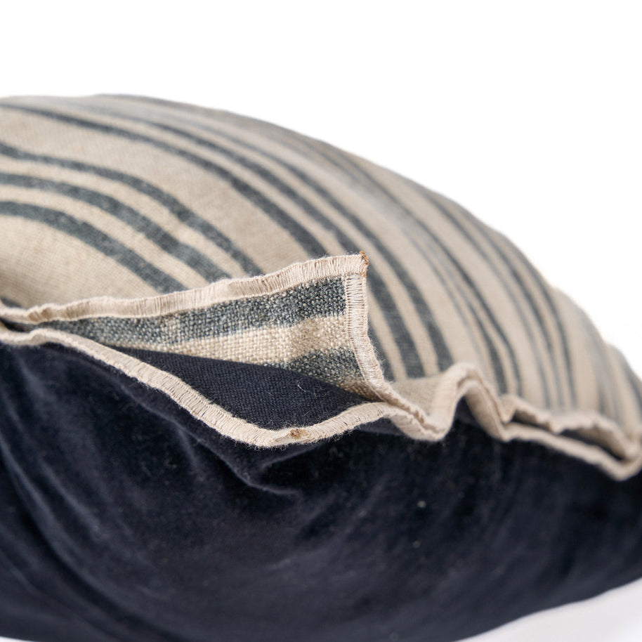 The Nordic Stripe Cushion Cover - Natural/Black - 50 x 50 cm