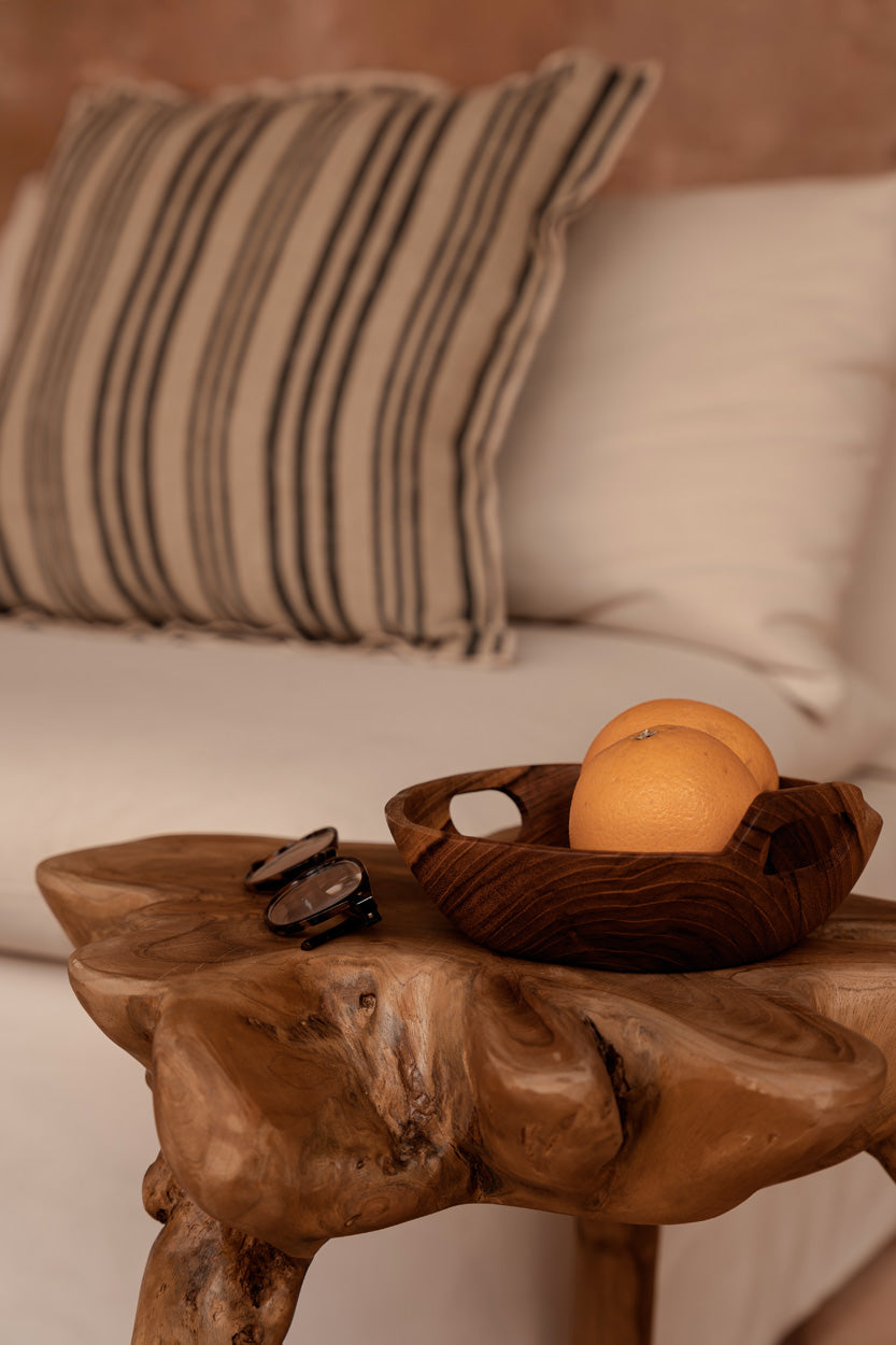 The Nordic Stripe Cushion Cover - Natural/Black - 50 x 50 cm