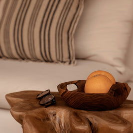 The Nordic Stripe Cushion Cover - Natural/Black - 50 x 50 cm