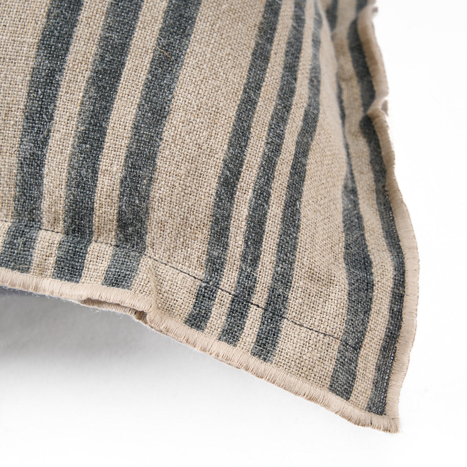 The Nordic Stripe Cushion Cover - Natural/Black - 50 x 50 cm