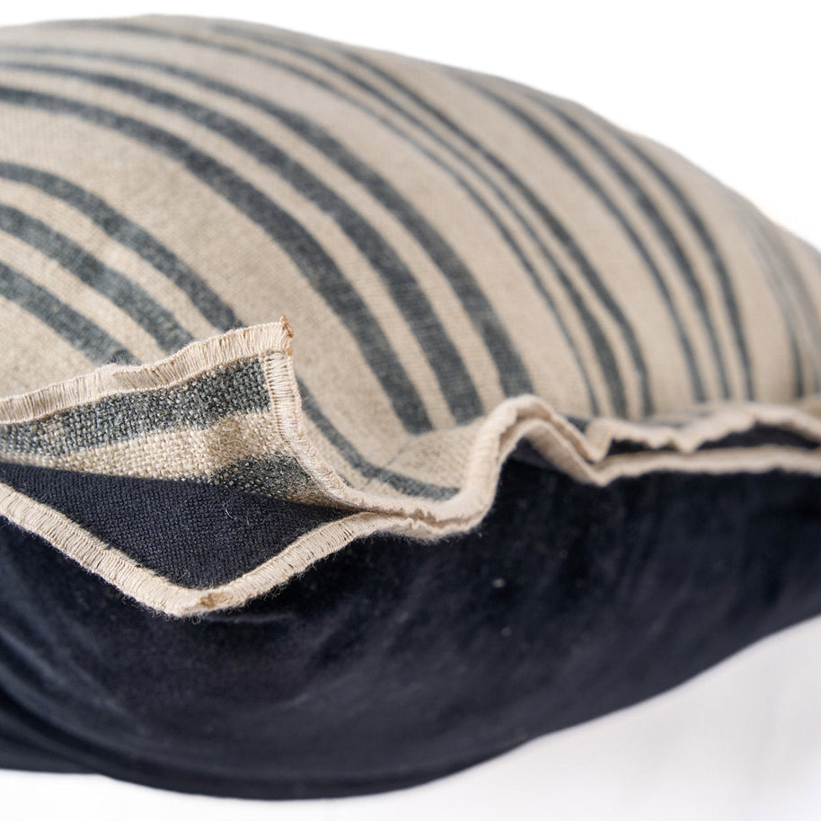 The Nordic Stripe Cushion Cover - Natural/Black - 50 x 50 cm