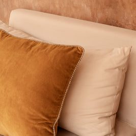 The Velvet Crush Cushion Cover - Mustard - 50x50