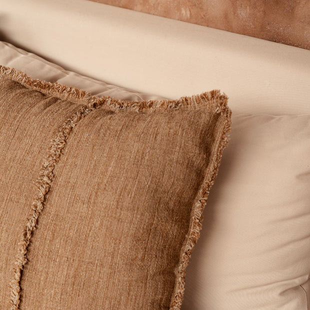 The Sahara Fringe Cushion Cover - Natural Brown - 50 x 50 cm