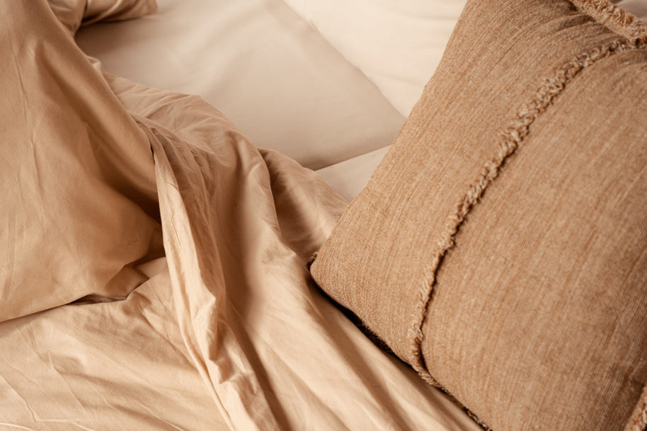 The Sahara Fringe Cushion Cover - Natural Brown - 50 x 50 cm