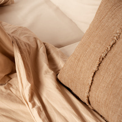 The Sahara Fringe Cushion Cover - Natural Brown - 50 x 50 cm