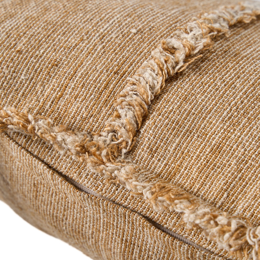 The Sahara Fringe Cushion Cover - Natural Brown - 50 x 50 cm