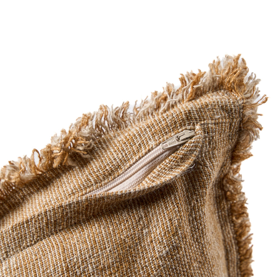 The Sahara Fringe Cushion Cover - Natural Brown - 50 x 50 cm