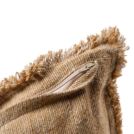 The Sahara Fringe Cushion Cover - Natural Brown - 50 x 50 cm