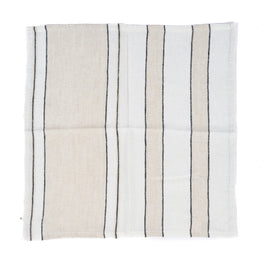 Die Provence-Serviette - Natur/Schwarz/Weiß - 45x45