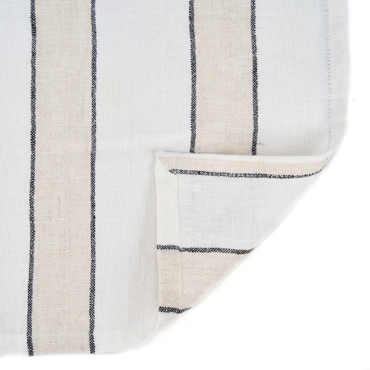 Die Provence-Serviette - Natur/Schwarz/Weiß - 45x45