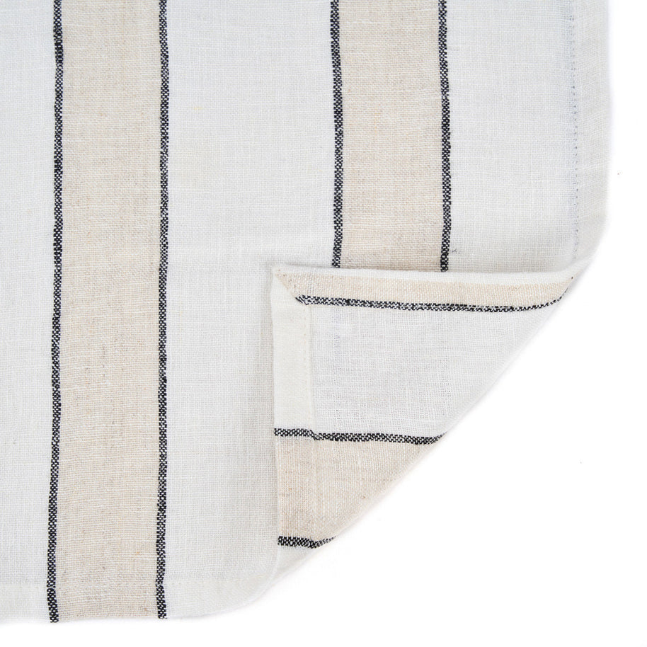 Die Provence-Serviette - Natur/Schwarz/Weiß - 45x45