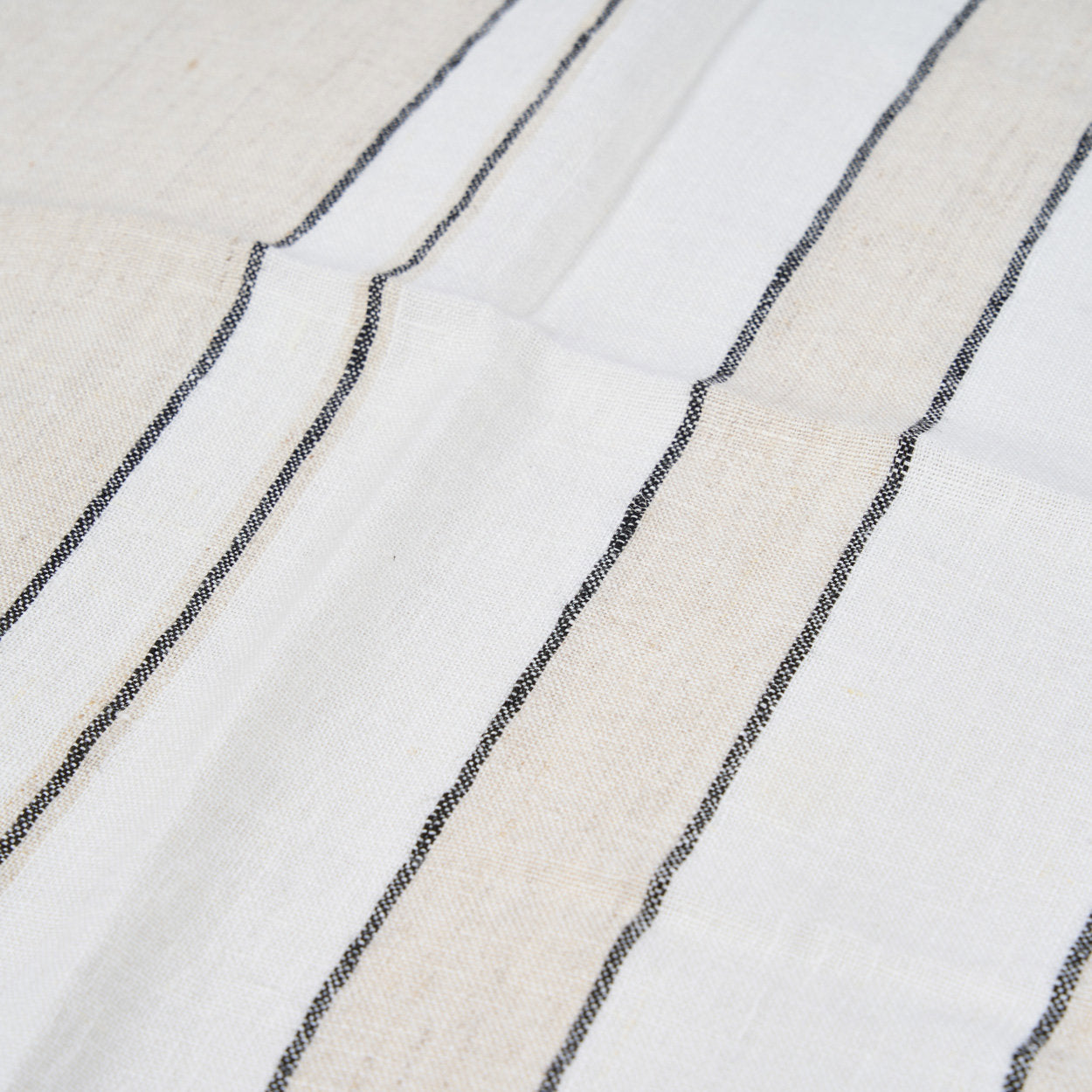Die Provence-Serviette - Natur/Schwarz/Weiß - 45x45