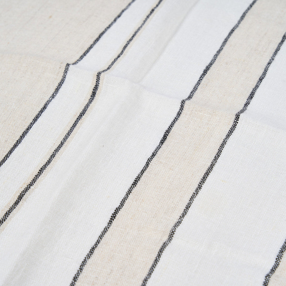 Die Provence-Serviette - Natur/Schwarz/Weiß - 45x45