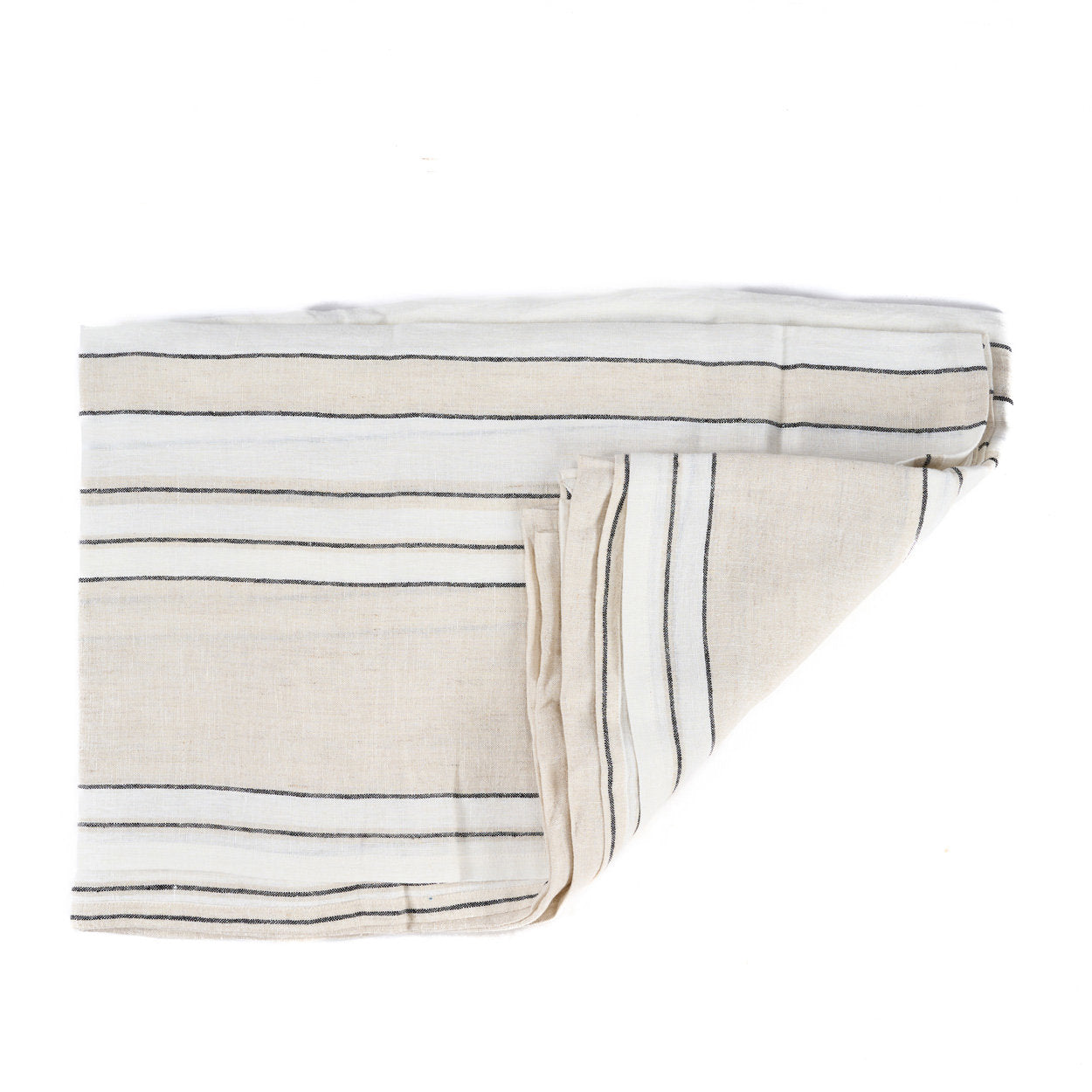 The Provence Tablecloth - Natural Black and White - 150 x 300 cm