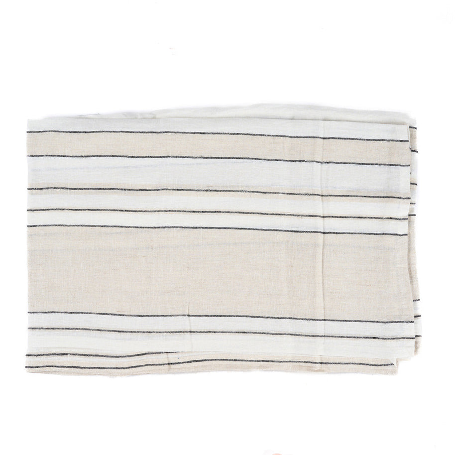 The Provence Tablecloth - Natural Black and White - 150 x 300 cm
