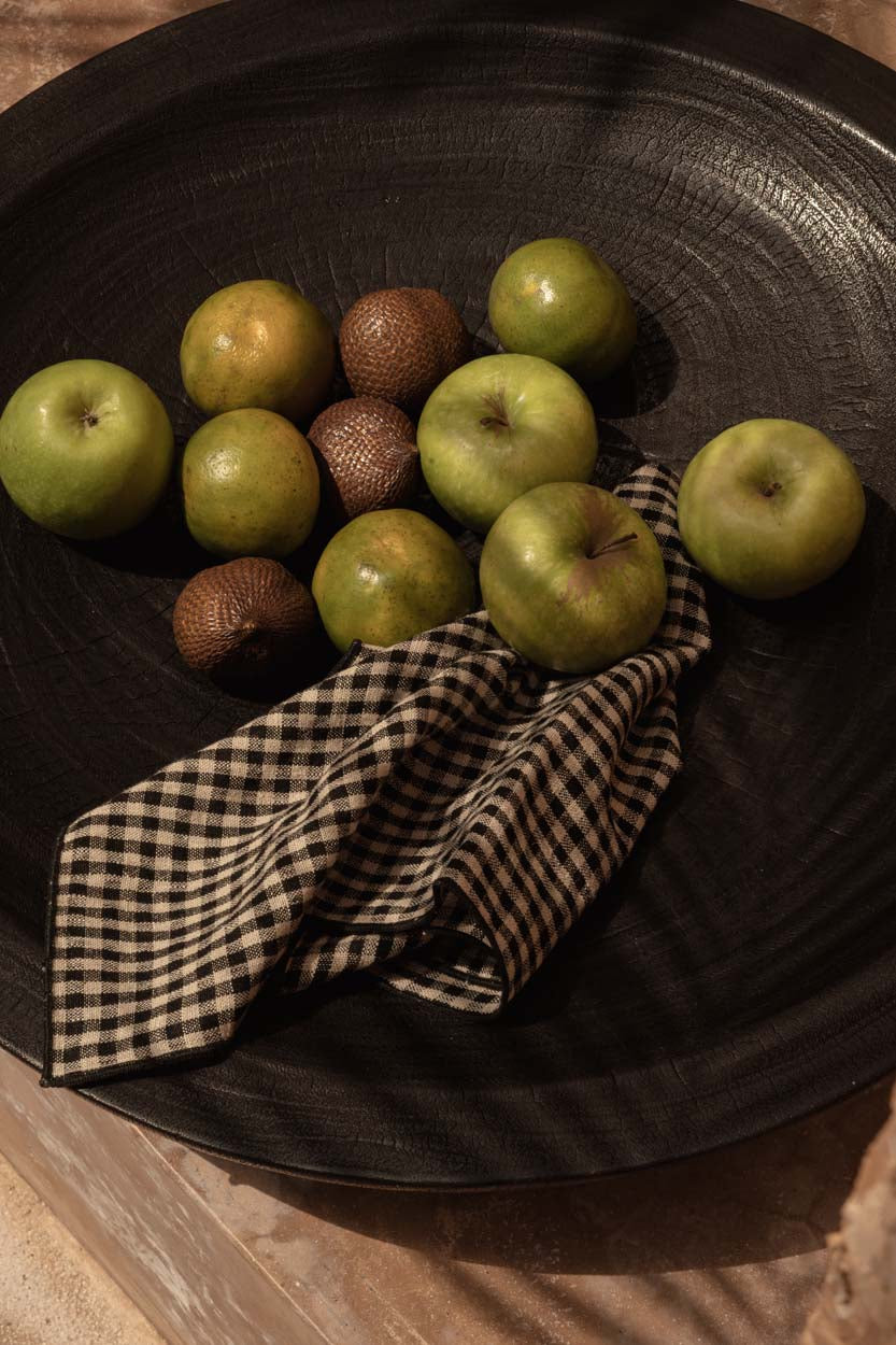 The Picnic Napkin - Natural Black - 45 x 45 cm