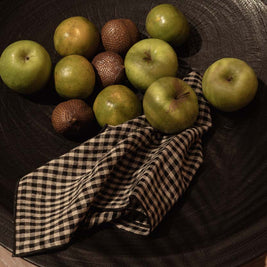 The Picnic Napkin - Natural Black - 45 x 45 cm