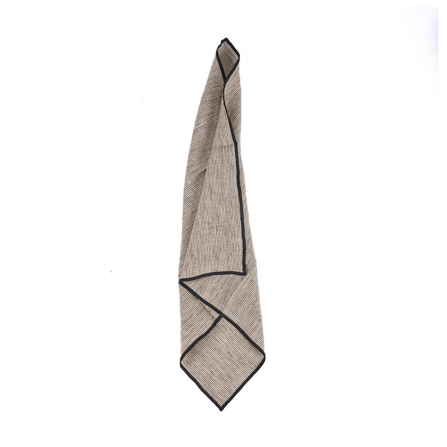 The Code Leinenserviette - Natural Black - 45 x 45 cm