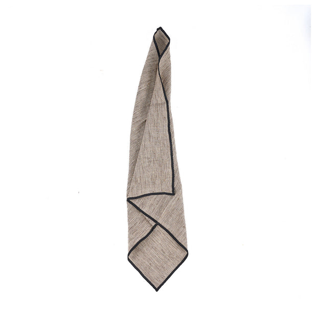 The Code Leinenserviette - Natural Black - 45 x 45 cm