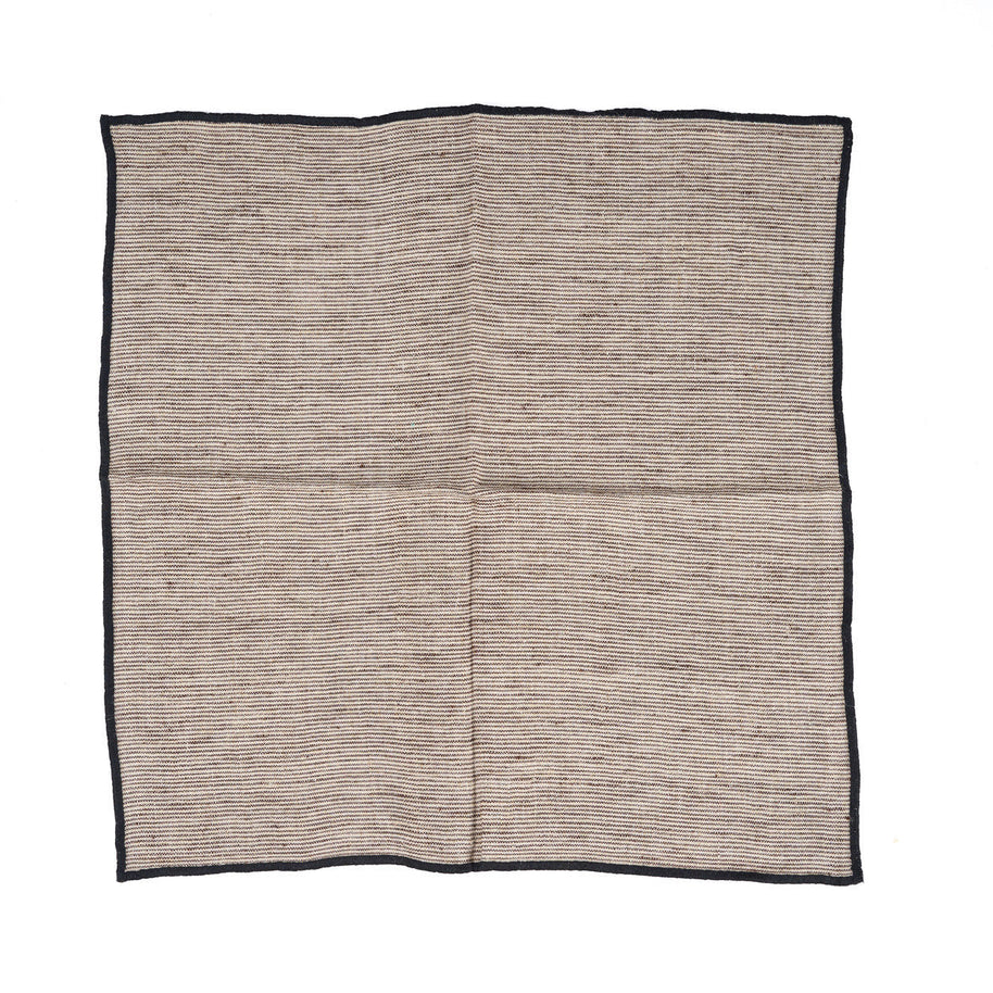 The Code Leinenserviette - Natural Black - 45 x 45 cm