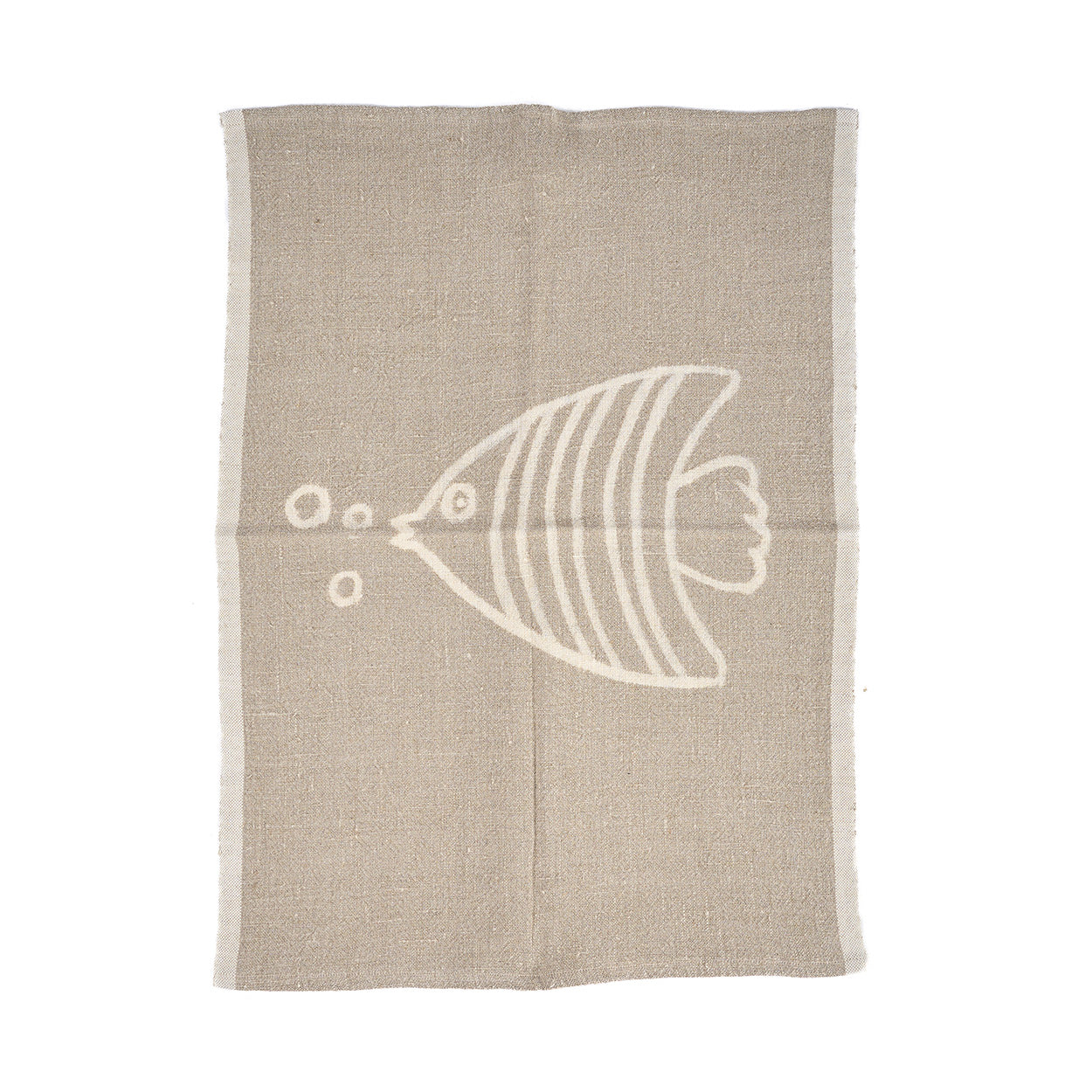 The Linen Fish Tea Towel - Natural White - 50 x 70 cm