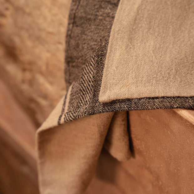 The Linen Moody Kitchen Towel - Natural black - 50 x 70 cm