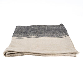 The Linen Moody Kitchen Towel - Natural black - 50 x 70 cm
