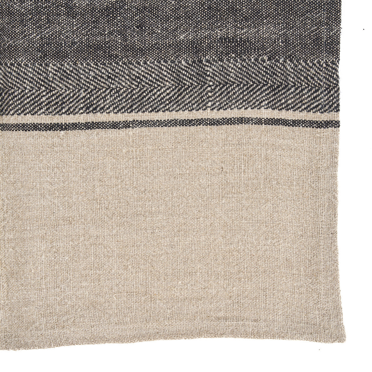 The Linen Moody Kitchen Towel - Natural black - 50 x 70 cm
