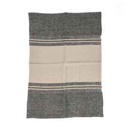 The Linen Dash Tea Towel - Natural Black - 50x70