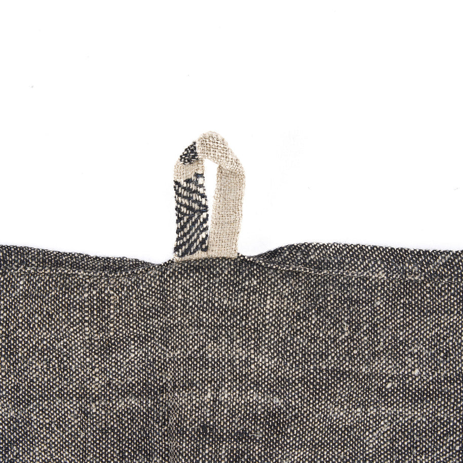 The Linen Smudge Kitchen Towel - Natural Black - 50x70