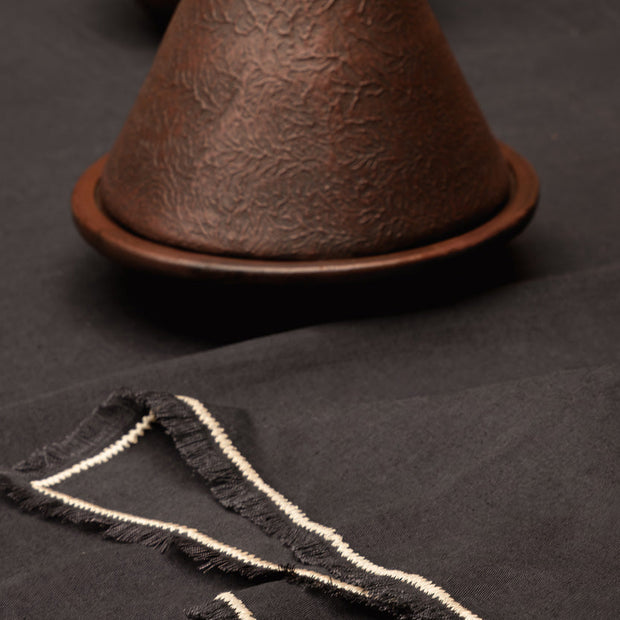 The Tuscany Napkin - Black Natural - 45x45