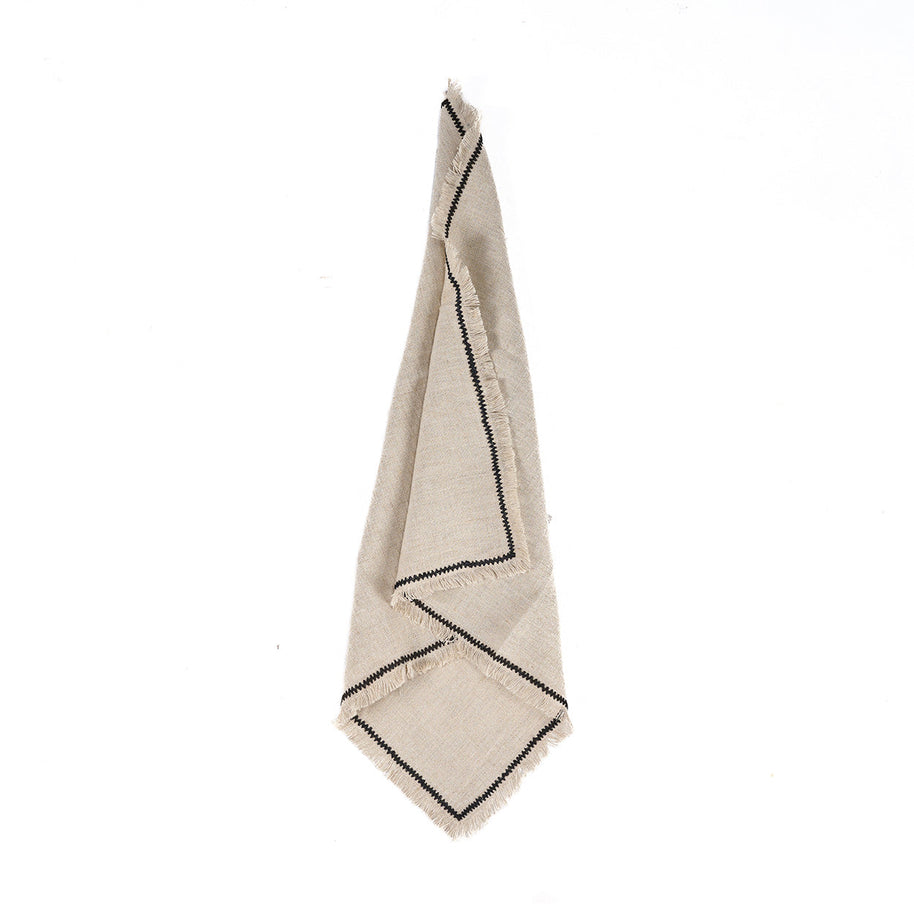 The Tuscany Napkin - Natural Black - 45 x 45 cm
