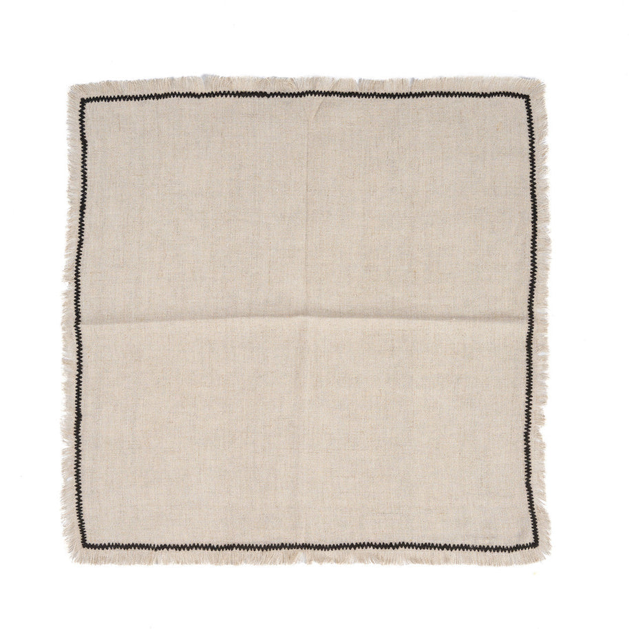 The Tuscany Napkin - Natural Black - 45 x 45 cm