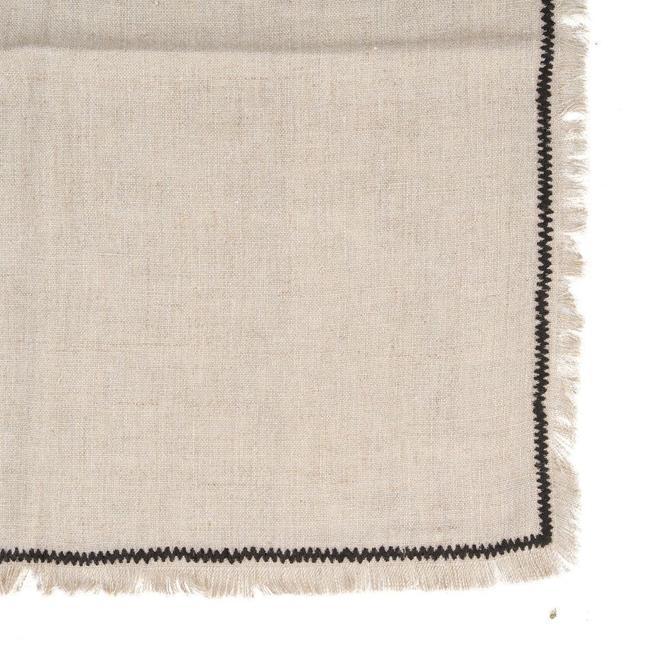 The Tuscany Napkin - Natural Black - 45 x 45 cm