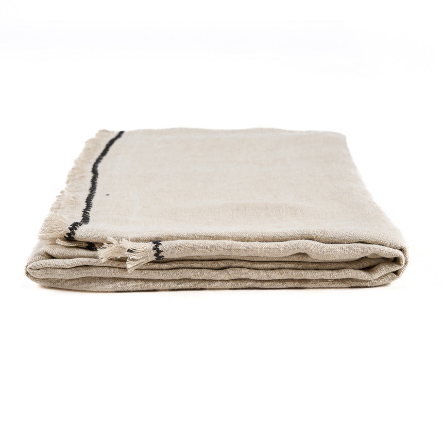 The Tuscany Tablecloth - Natural Black - 150x300