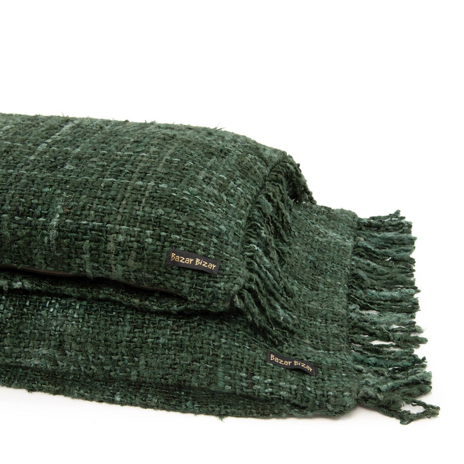 The Oh My Gee Cushion Cover - Forest Green - 35 x 100 cm